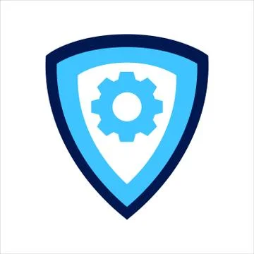 Setting icon. setting with security shield symbol. Concept of security Stock Illustration