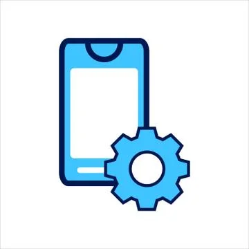 Setting icon. setting with smartphone symbol. Vector illustration Stock Illustration
