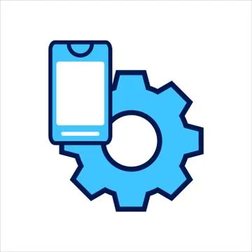 Setting icon. setting with smartphone symbol. Vector illustration Stock Illustration