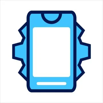 Setting icon. setting with smartphone symbol. Vector illustration Illustrazione stock