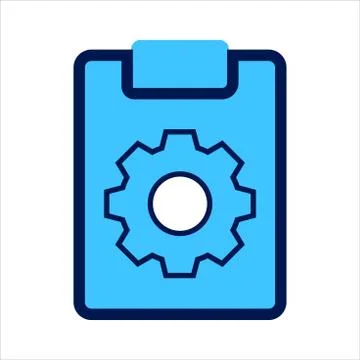 Setting icon. setting with task symbol. Concept of task management. Stock Illustration