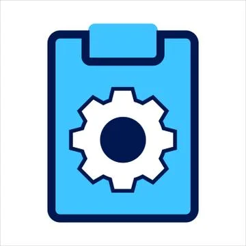 Setting icon. setting with task symbol. Concept of task management. Stock Illustration