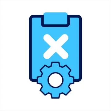 Setting icon. setting with task symbol. Concept of task management. Stock Illustration