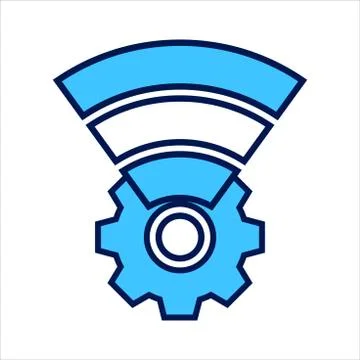 Setting icon. setting with wireless connection symbol Stock Illustration