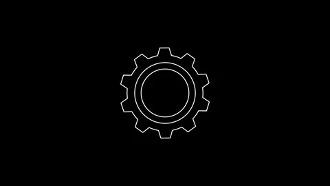 Setting icon with spinning gears icon animated. Technology setting icon conce Stock Footage 304023446