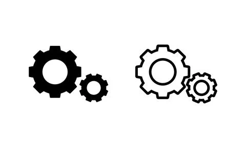 Setting icon vector. Cog setting sign and symbol. Gear Sign Stock Illustration