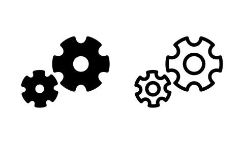 Setting Icon Vector. Cog settings Icon Symbol Stockillustratie