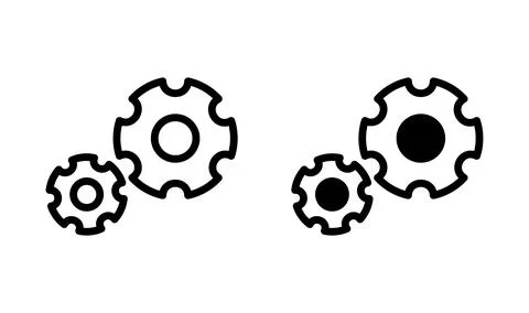 Setting Icon Vector. Cog settings Icon Symbol Stock Illustration
