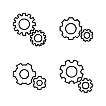 Setting icon vector. Cog sign and symbol. Gear Sign Stock Illustration