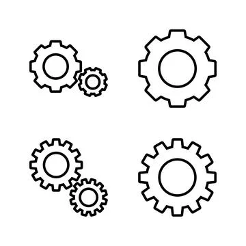 Setting icon vector. Cog sign and symbol. Gear Sign Stock Illustration