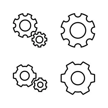 Setting icon vector. Cog sign and symbol. Gear Sign Stock Illustration