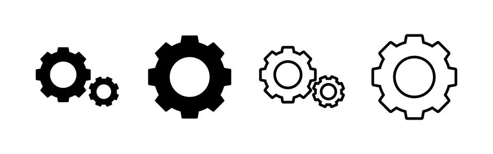 Setting icon vector. Cog sign and symbol. Gear Sign Stock Illustration