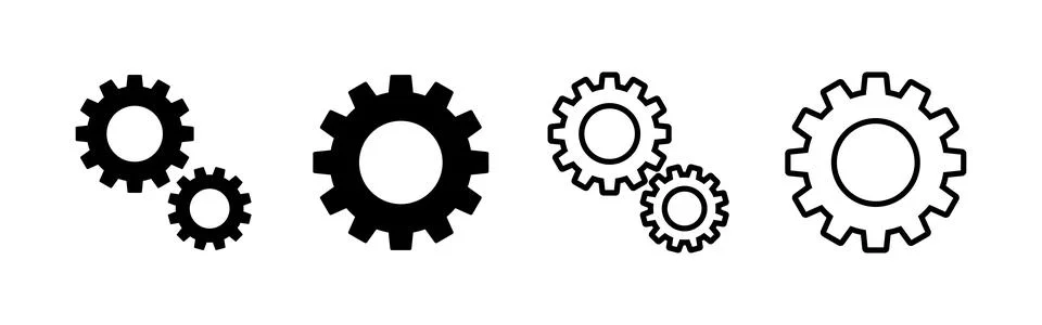 Setting icon vector. Cog sign and symbol. Gear Sign Stock Illustration