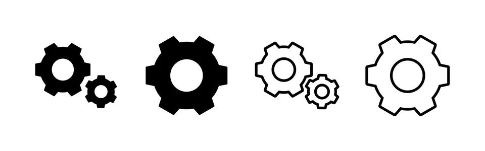 Setting icon vector. Cog sign and symbol. Gear Sign Stock Illustration