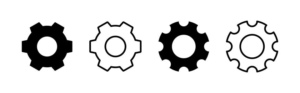 Setting icon vector. Cog sign and symbol. Gear Sign Stock Illustration