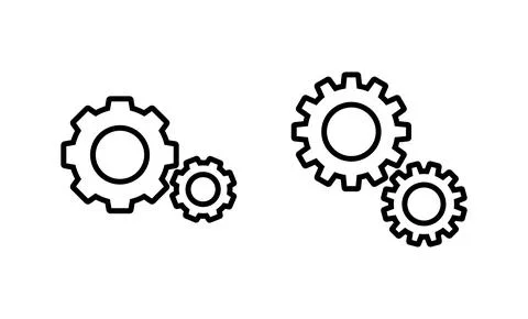 Setting icon vector. Cog sign and symbol. Gear Sign Stock Illustration