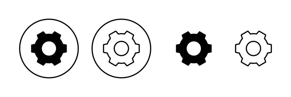 Setting icon vector. Cog sign and symbol. Gear Sign Ilustración de archivo