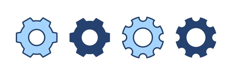 Setting icon vector. Cog sign and symbol. Gear Sign Stock Illustration