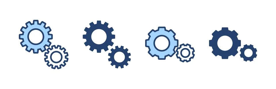 Setting icon vector. Cog sign and symbol. Gear Sign Stock Illustration