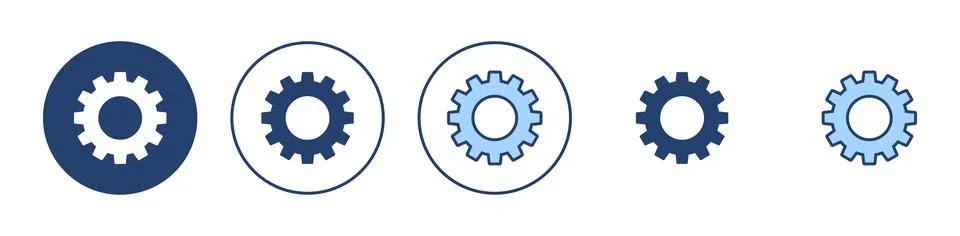 Setting icon vector. Cog sign and symbol. Gear Sign Stock Illustration