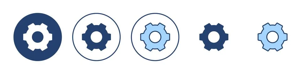 Setting icon vector. Cog sign and symbol. Gear Sign Stock Illustration