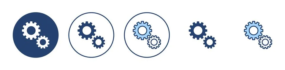 Setting icon vector. Cog sign and symbol. Gear Sign Stock Illustration