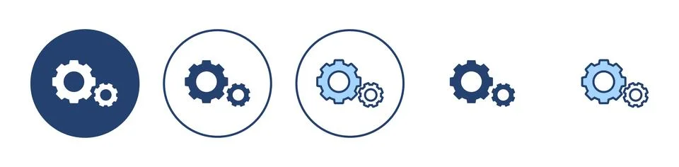 Setting icon vector. Cog sign and symbol. Gear Sign Stock Illustration
