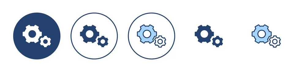 Setting icon vector. Cog sign and symbol. Gear Sign Stock Illustration