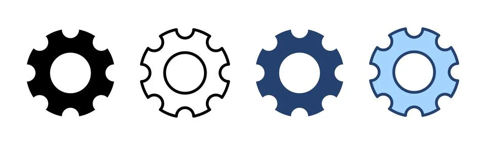 Setting icon vector. Cog sign and symbol. Gear Sign Stock Illustration