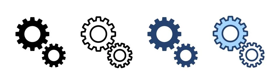 Setting icon vector. Cog sign and symbol. Gear Sign Stock Illustration