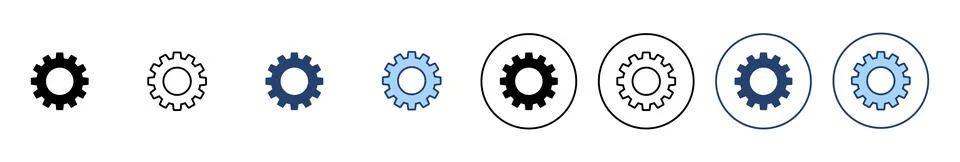 Setting icon vector. Cog sign and symbol. Gear Sign Stock Illustration
