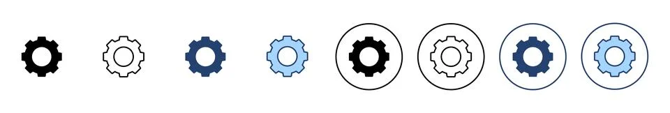 Setting icon vector. Cog sign and symbol. Gear Sign Ilustración de archivo