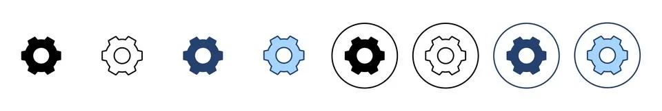 Setting icon vector. Cog sign and symbol. Gear Sign Stock Illustration