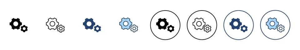 Setting icon vector. Cog sign and symbol. Gear Sign Stock Illustration