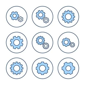 Setting icon vector. Cog sign and symbol. Gear Sign Stock Illustration