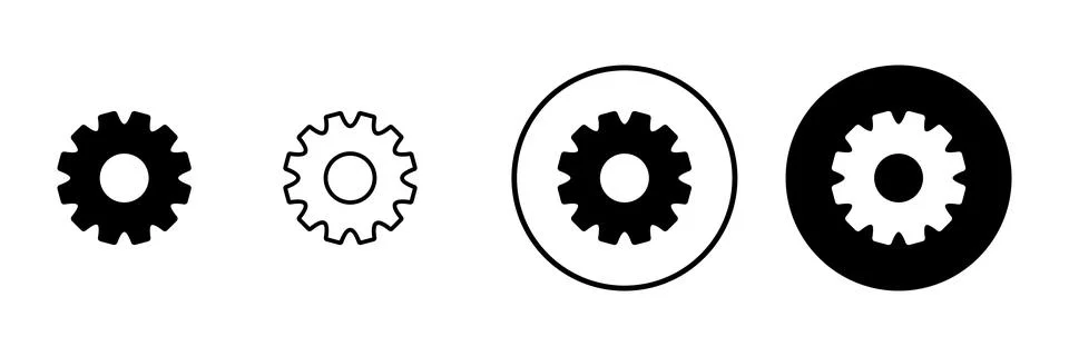 Setting icon vector. Cog sign and symbol. Gear Sign Stock Illustration