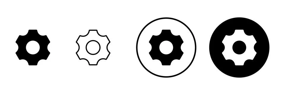 Setting icon vector. Cog sign and symbol. Gear Sign Stock Illustration