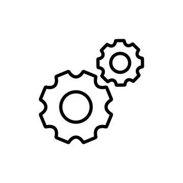 Setting icon vector. Cog sign and symbol. Gear Sign Stock Illustration