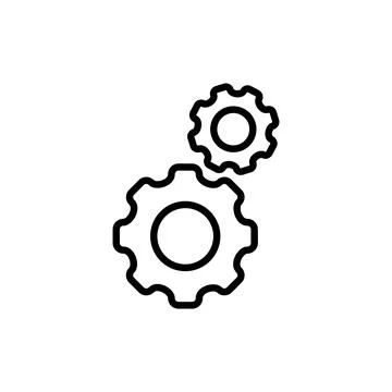 Setting icon vector. Cog sign and symbol. Gear Sign Stock Illustration