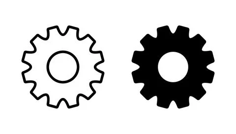 Setting icon vector. Cog sign and symbol. Gear Sign Stock Illustration