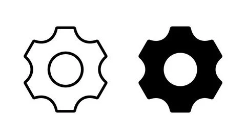 Setting icon vector. Cog sign and symbol. Gear Sign Stock Illustration