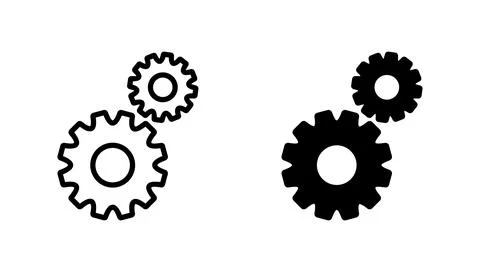 Setting icon vector. Cog sign and symbol. Gear Sign Stock Illustration