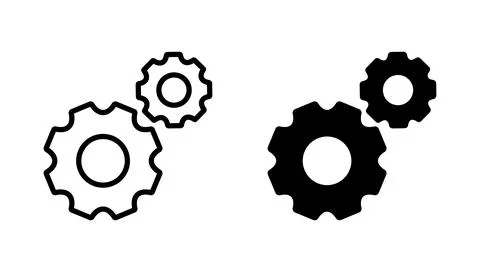 Setting icon vector. Cog sign and symbol. Gear Sign Stock Illustration