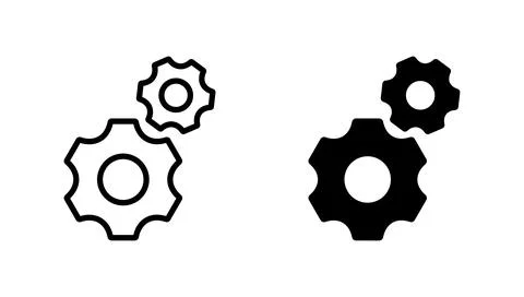 Setting icon vector. Cog sign and symbol. Gear Sign Stock Illustration