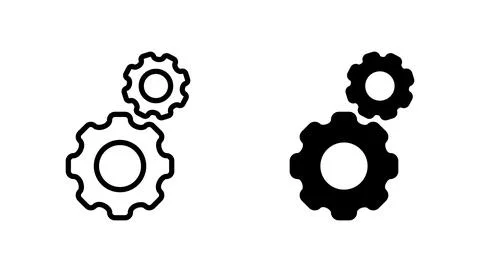 Setting icon vector. Cog sign and symbol. Gear Sign Stock Illustration