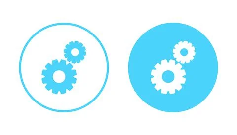 Setting icon vector. Cog sign and symbol. Gear Sign Stock Illustration