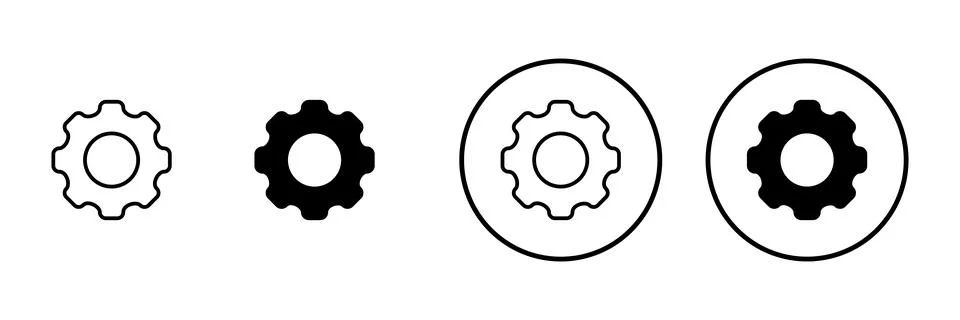 Setting icon vector. Cog sign and symbol. Gear Sign Stock Illustration