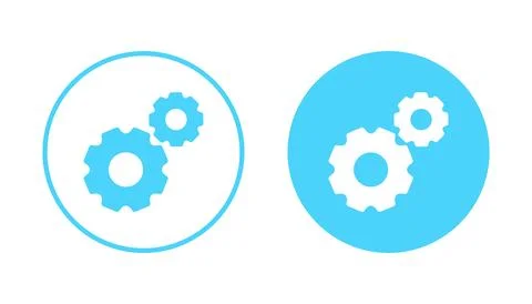 Setting icon vector. Cog sign and symbol. Gear Sign Stock Illustration