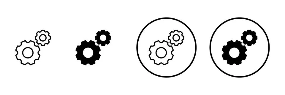 Setting icon vector. Cog sign and symbol. Gear Sign Stock Illustration