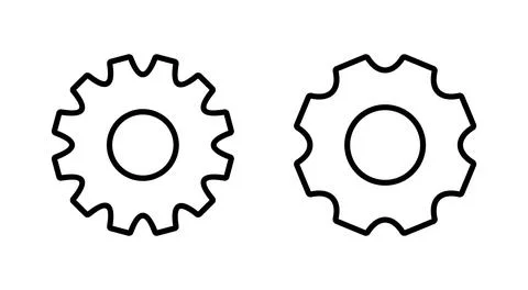 Setting icon vector. Cog sign and symbol. Gear Sign Stock Illustration